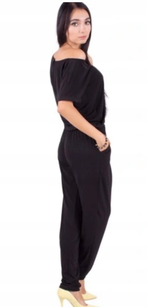 KOMBINEZON CZARNY PLUS SIZE XXXL POGRZEB OKAZJA