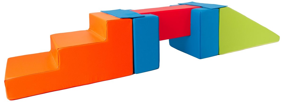 Zestaw 5 Klocków Piankowych Kładka Ze Zjeżdżalnią Zestaw 5 Klocków Piankowych Kładka Ze Zjeżdżalnią (Kolor: Zielony, Czerwony, Granatowy, Pomarańcz1)