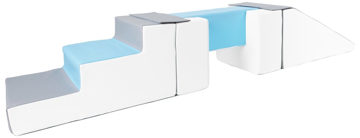 Zestaw 5 Klocków Piankowych Kładka Ze Zjeżdżalnią Zestaw 5 Klocków Piankowych Kładka Ze Zjeżdżalnią (Kolor: Biały, Jasnoniebieski, Szary)