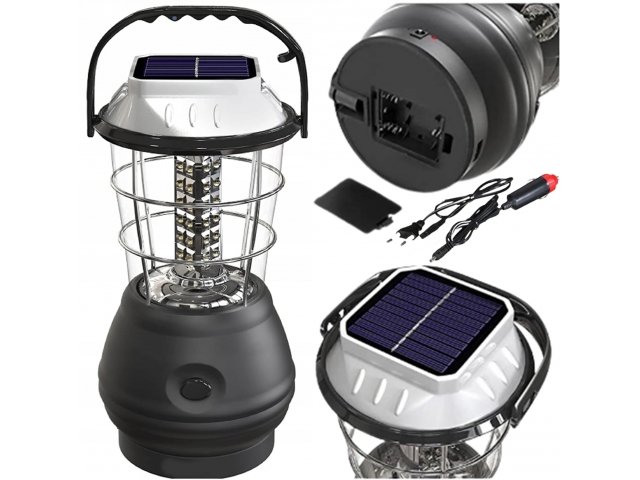 Lampa Turystyczna Solarna Dynamo Kempingowa Usb