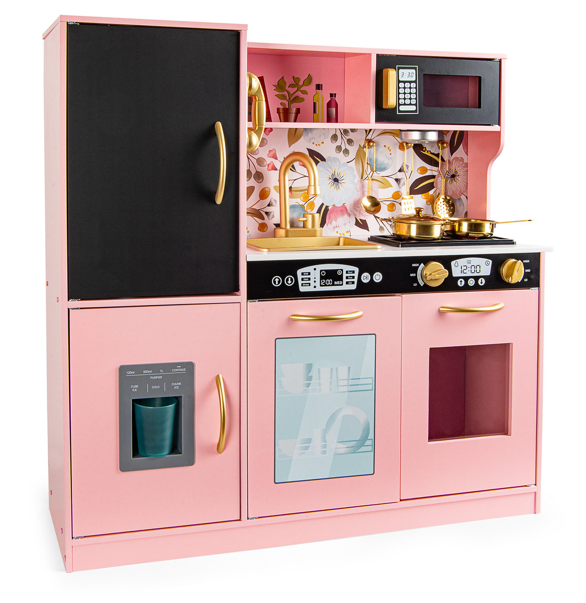 Drewniana Kuchnia Pink Memo Z Oświetleniem