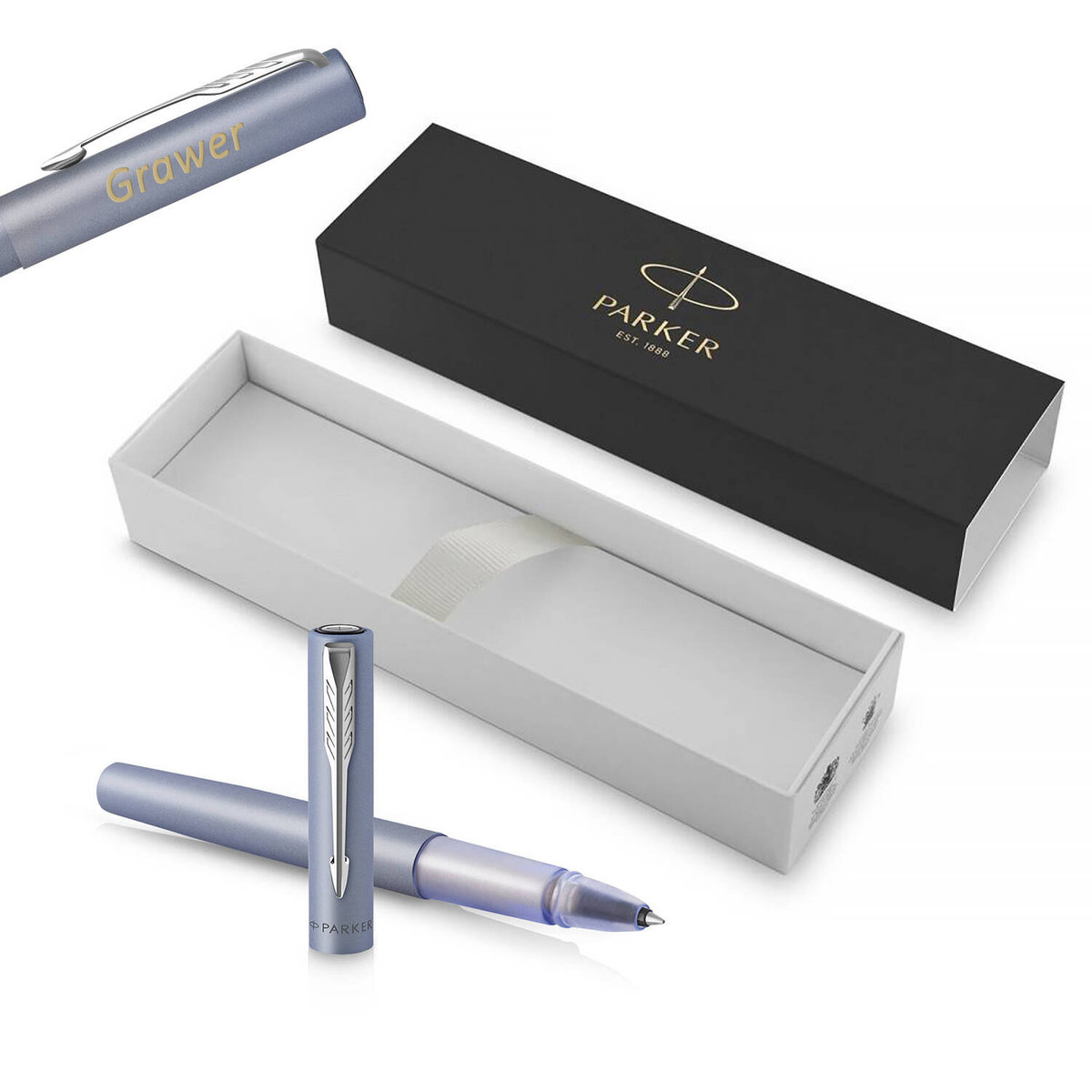 Pióro Kulkowe Parker Vector XL Silver Blue z grawerem
