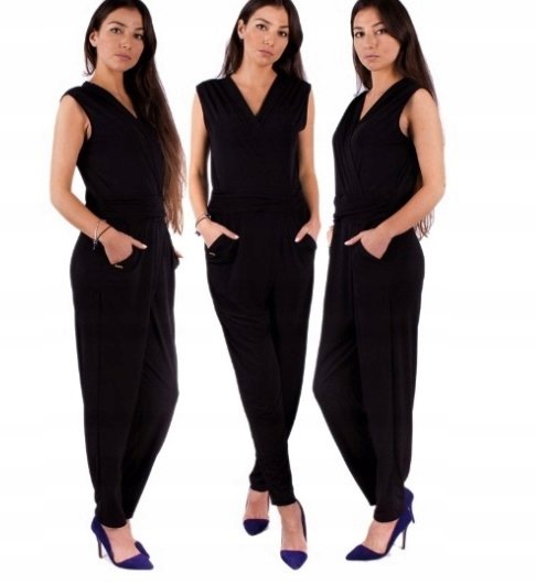 CZARNY KOMBINEZON DAMSKI POGRZEB ZALOBA OKAZJA