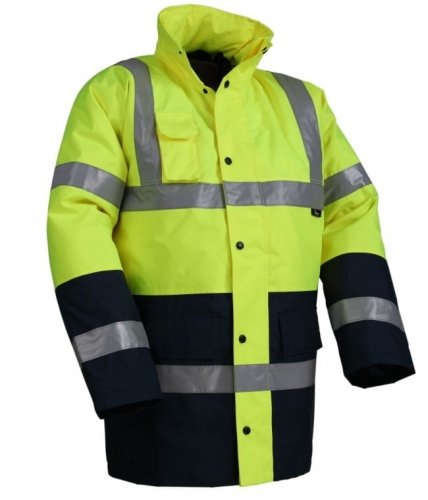 KURTKA OSTRZEG.ŻÓŁTO-GRANATOWA XL