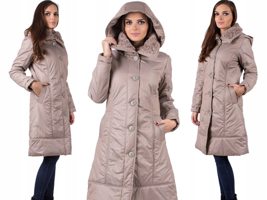 PŁASZCZ DAMSKI ZIMOWY PLUS SIZE XXXXL z KAPTUREM