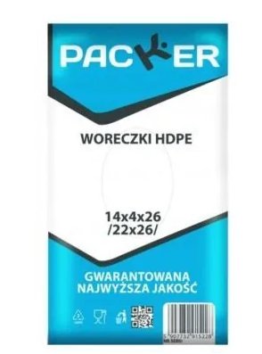 Woreczki foliowe śniadaniowe na żywność PACKER HDPE 14 x26 700szt