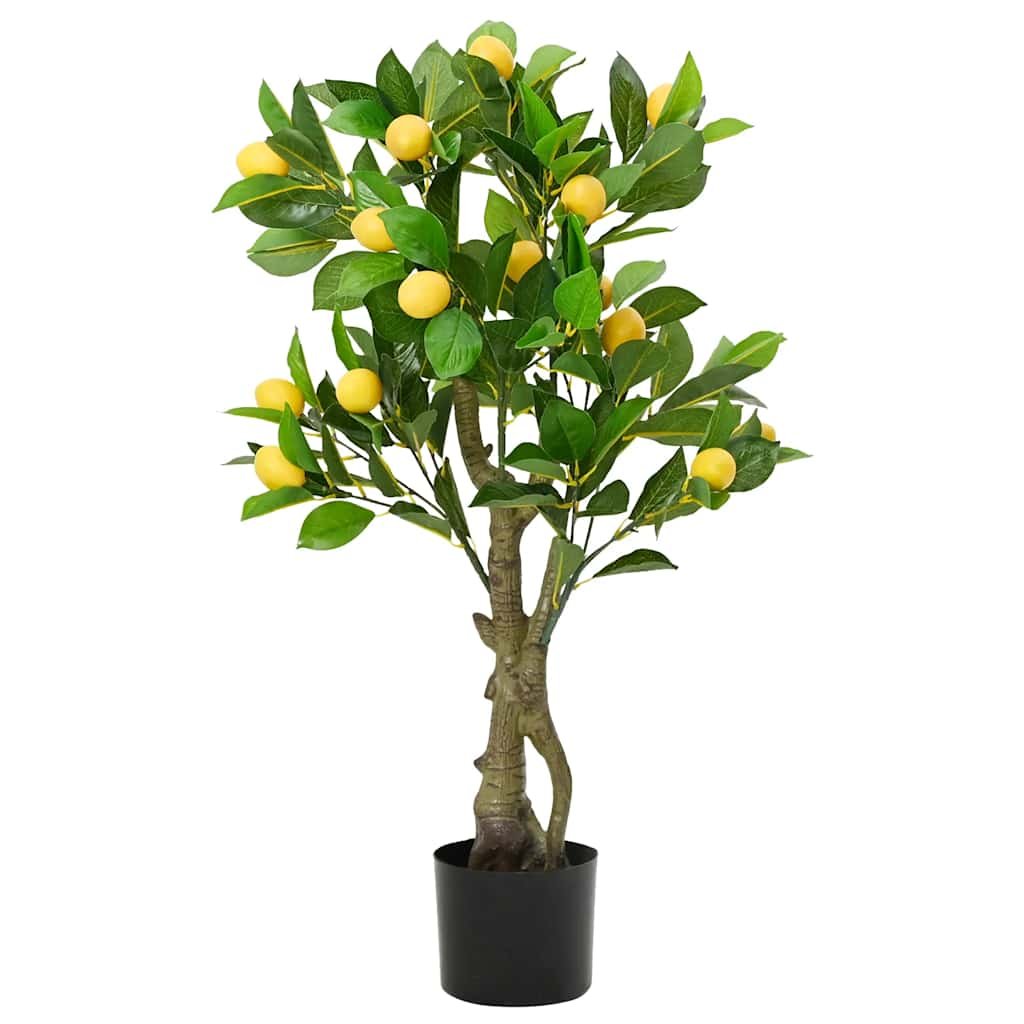 vidaXL Sztuczne drzewo cytrynowe 234 liście 90 cm zielone