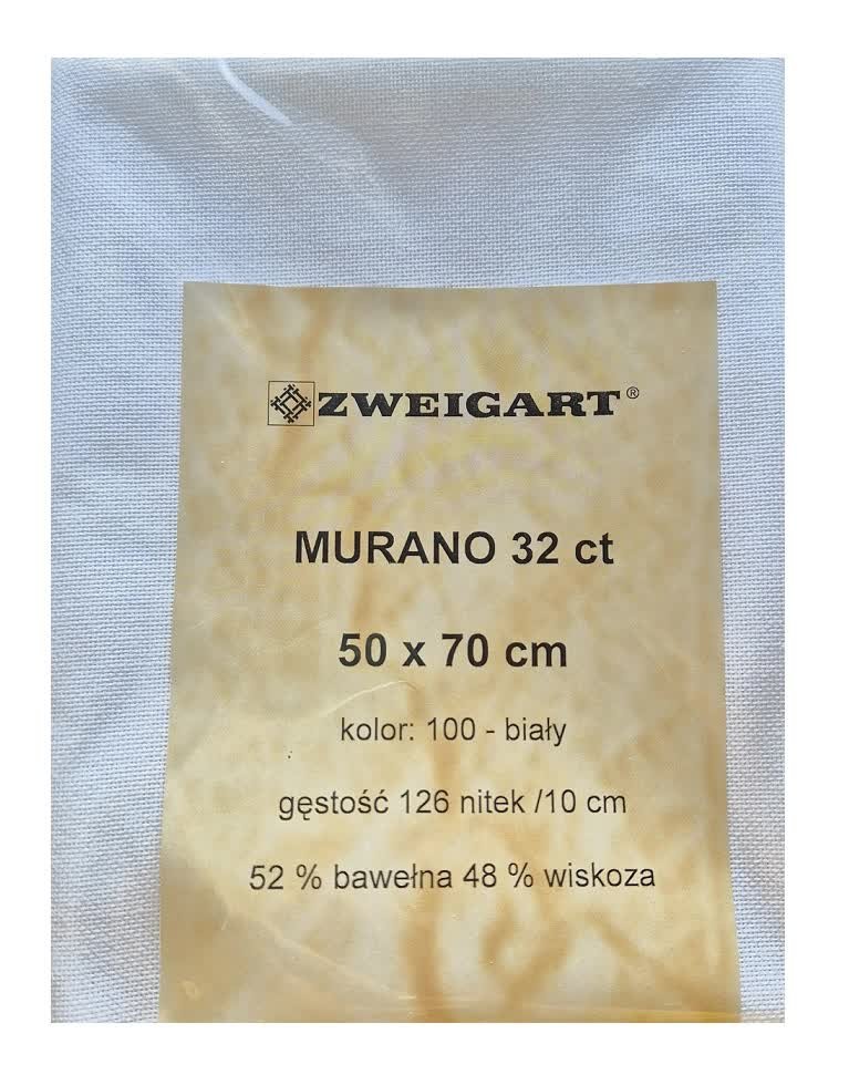 Tkanina do haftu Zweigart Murano 32ct (126/10), 50x70cm bawełna + wiskoza