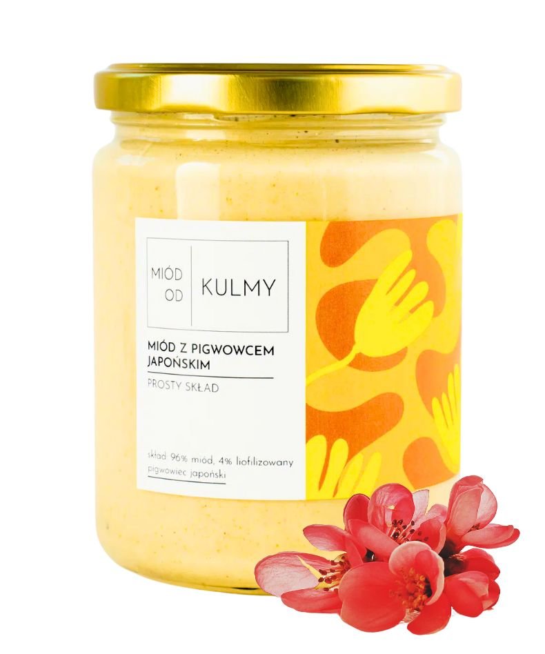 Miód od Kulmy Miód z PIGWOWCEM JAPOŃSKIM 350g