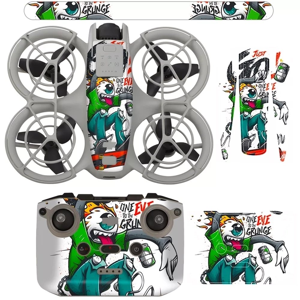 DJI NEO Akcesoria - Naklejki Cap Man Na Kontroler DJI RC-N3 i Drona DJI NEO