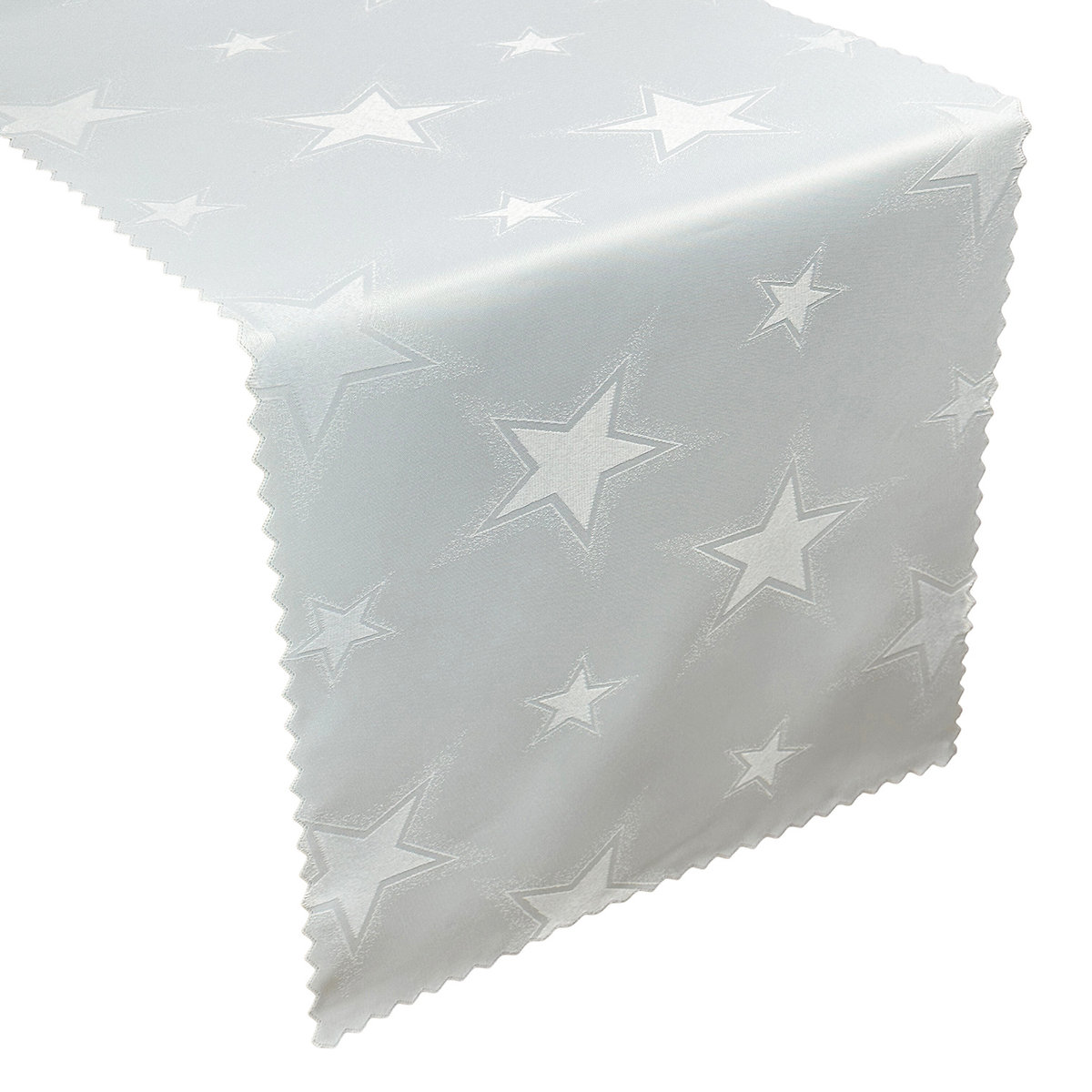 Bieżniki i Serwety Plamoodporne Świąteczne Boże Narodzenie Gwiazdy 621 Biały-40x120 cm