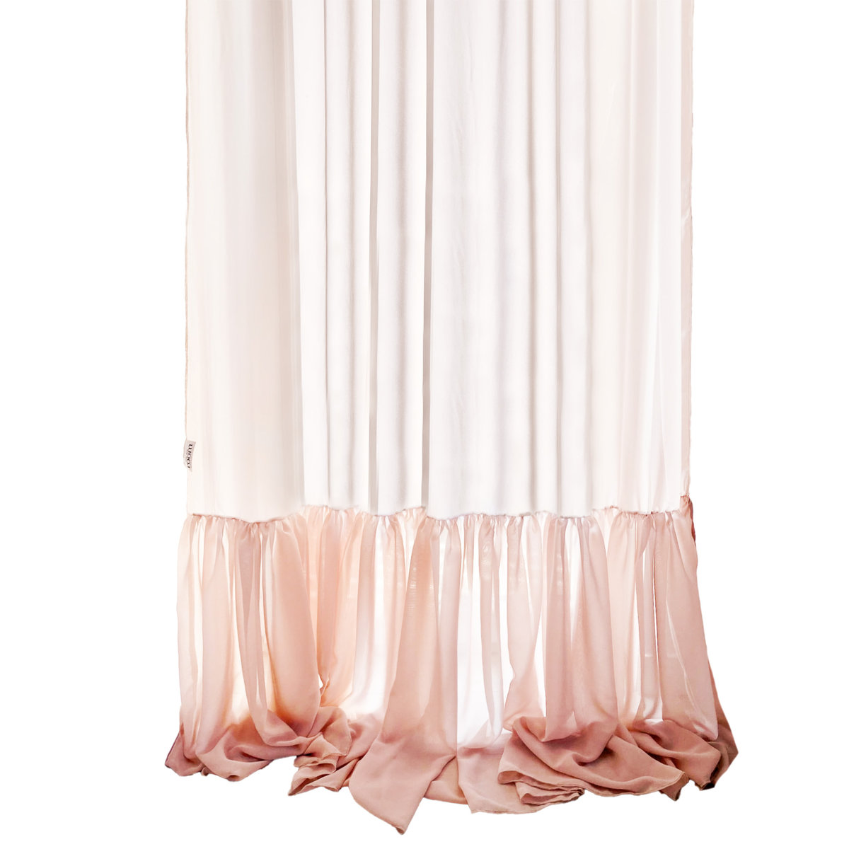 Firana Zasłona Z Ozdobną Falbanką Szyfonowa Do Salonu Na Okno Beżowa 250X140 Cm