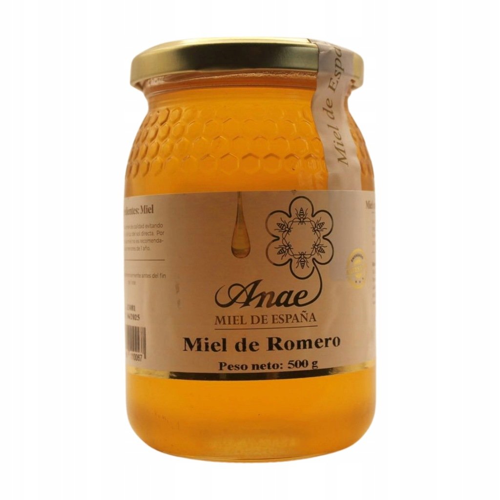 Hiszpański Miód Rozmarynowy 100% Naturalny 500G