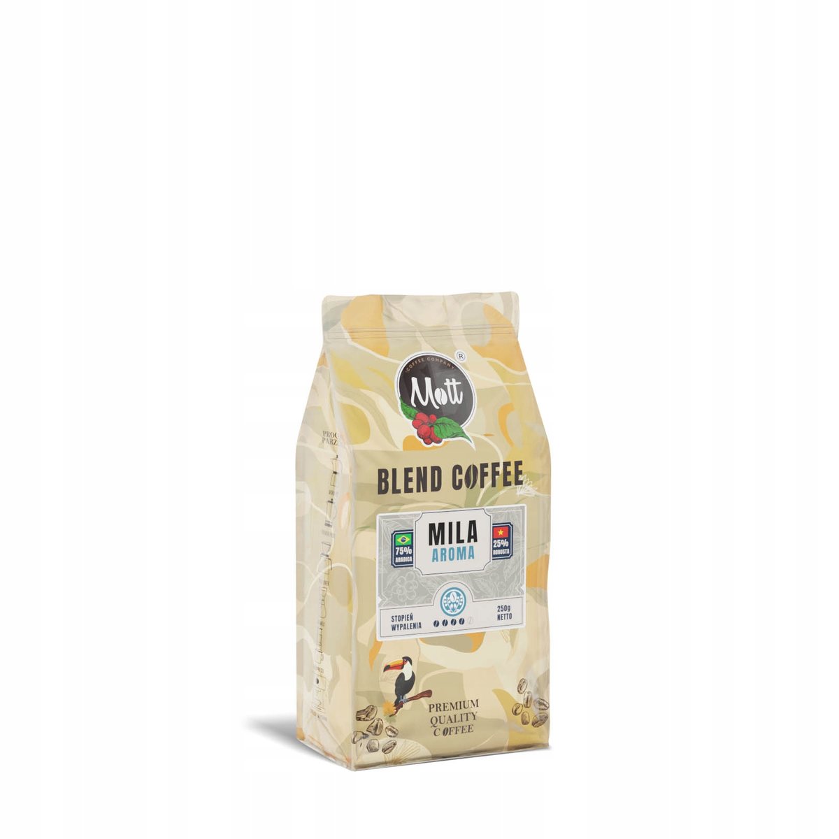 MILA AROMA 250g – Kawa Ziarnista o Czekoladowym Smaku na Prezent