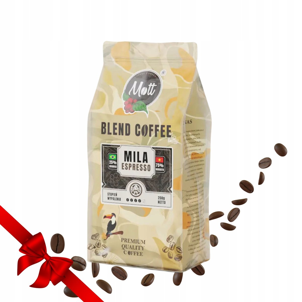 MILA Espresso 250g – Kawa Ziarnista na Prezent z Intensywnym Smakiem