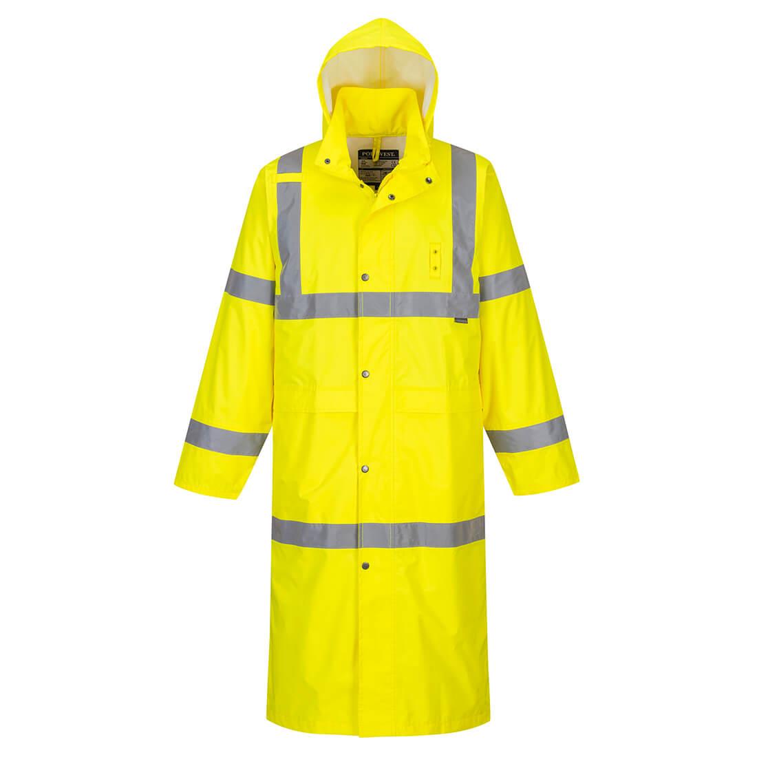 PORTWEST H445 PŁASZCZ WODOODPORNY, OSTRZEGAWCZY 122CM; ŻÓŁTY