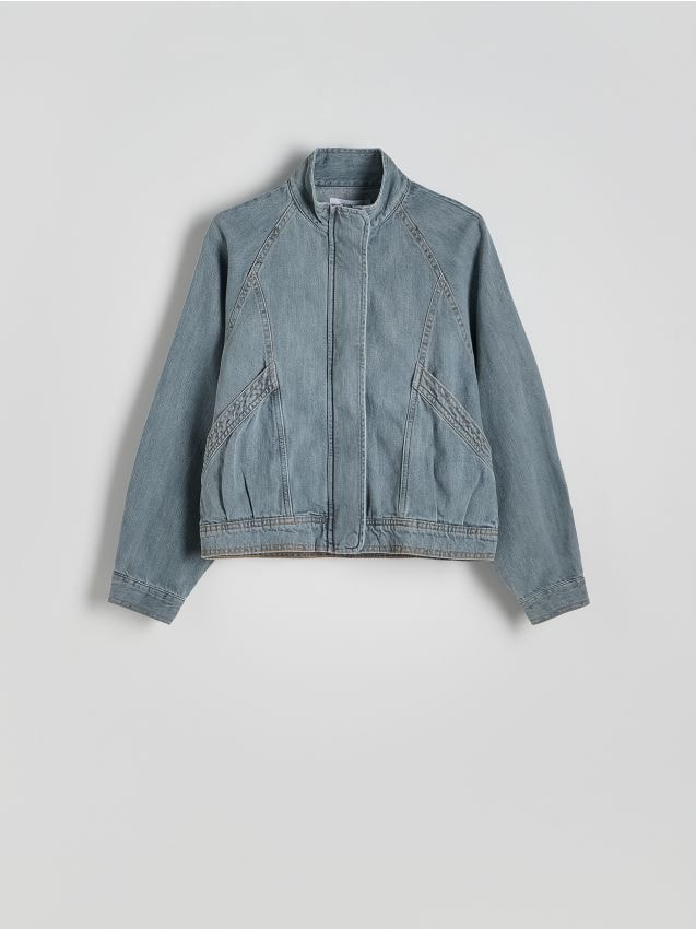 Reserved - Jeansowa kurtka ze stójką - indigo jeans