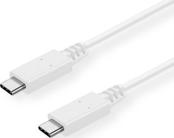 Kabel USB Value USB-C - USB-C 0.5 m Biały