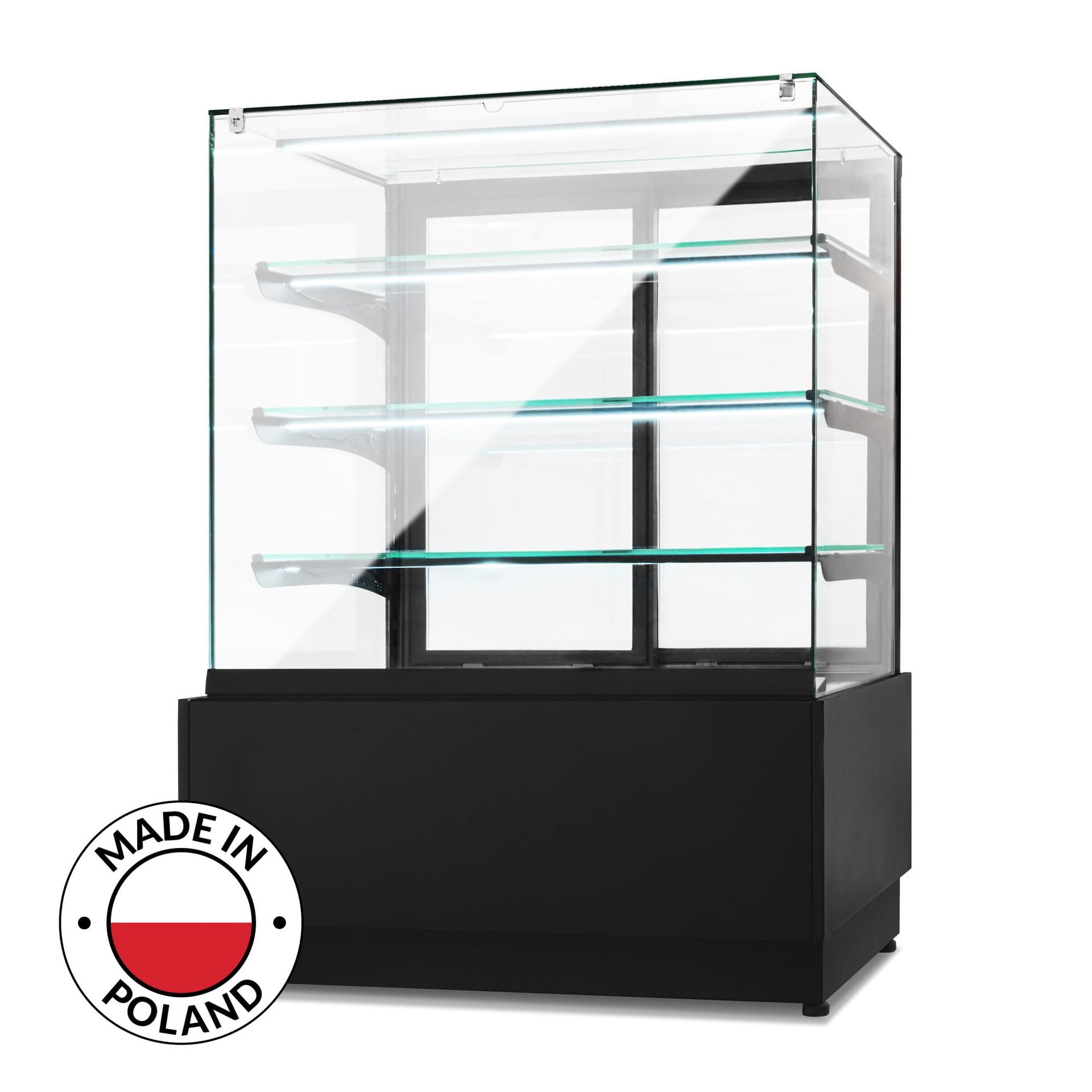Witryna cukiernicza chłodnicza Dolce Visione Premium 900 podświetlany cokół 900x670x1300 mm