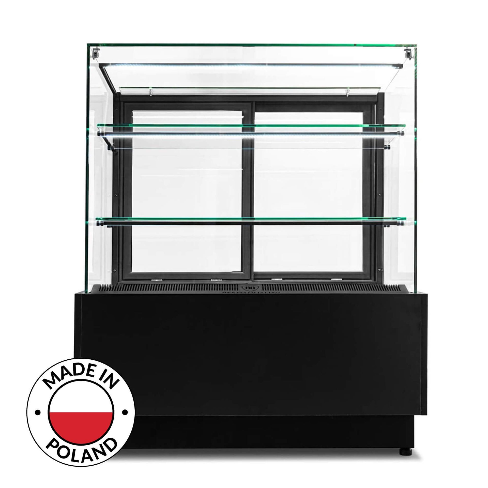 Witryna cukiernicza neutralna Dolce Visione Breve Neutro 1300 wersja obniżona 1300x670x1110