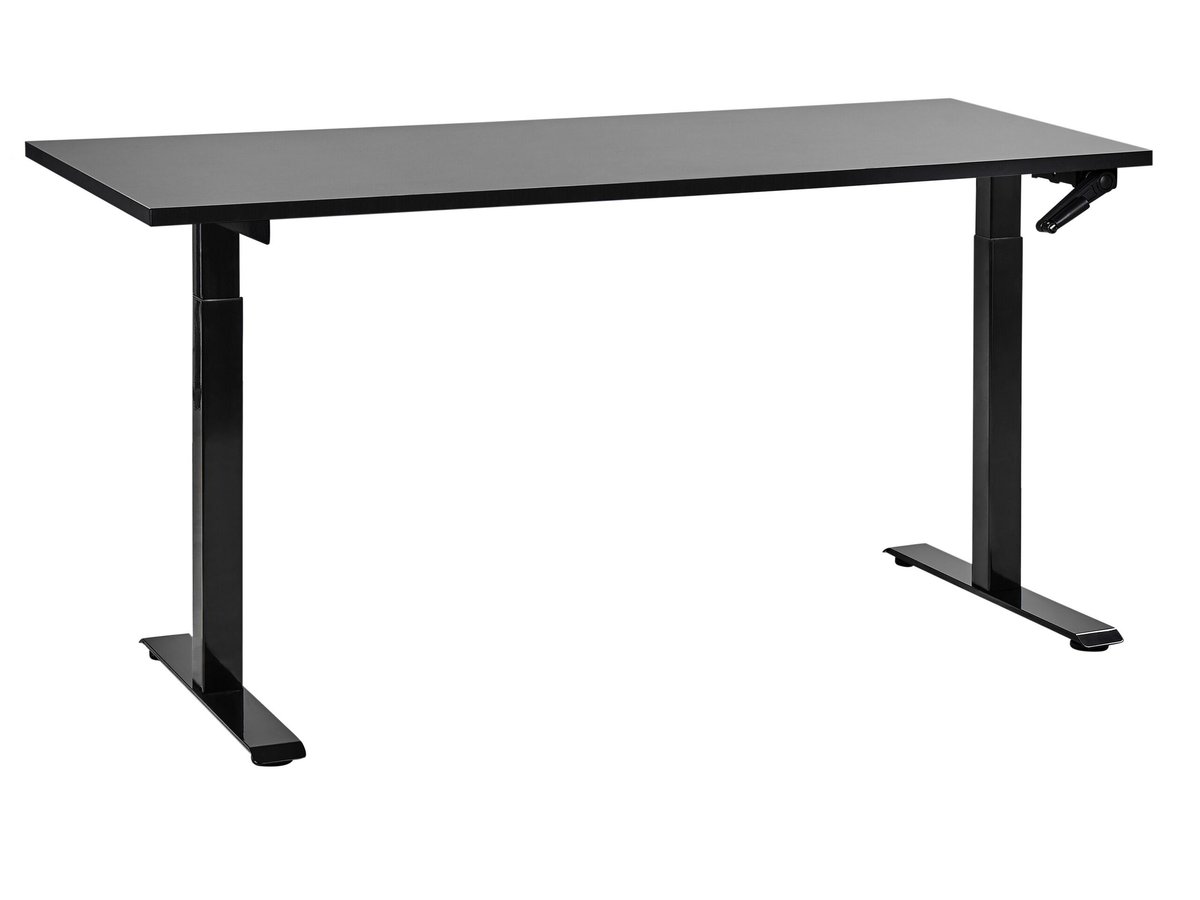 Biurko regulowane Manualny 160 x 72 cm Czarny DESTINES