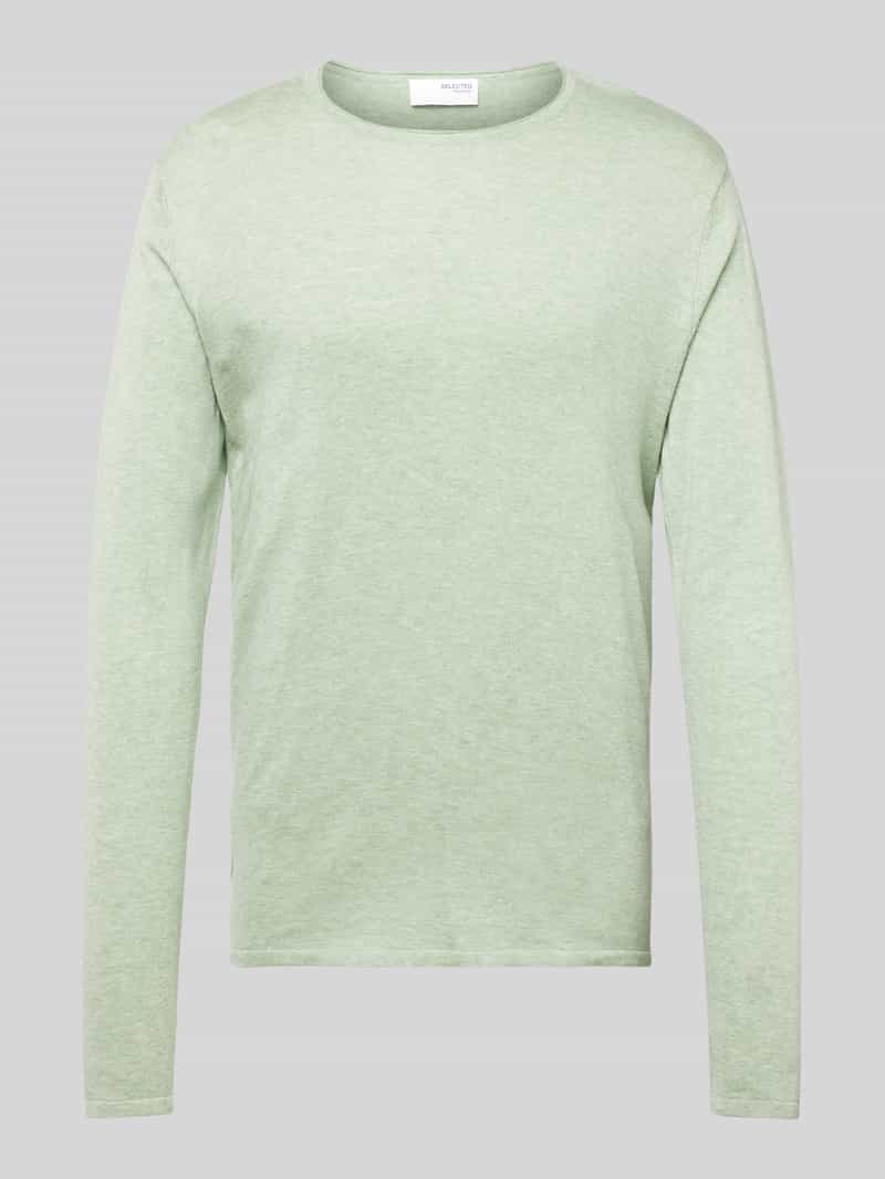 Sweter z dzianiny z okrągłym dekoltem model ‘Rome’