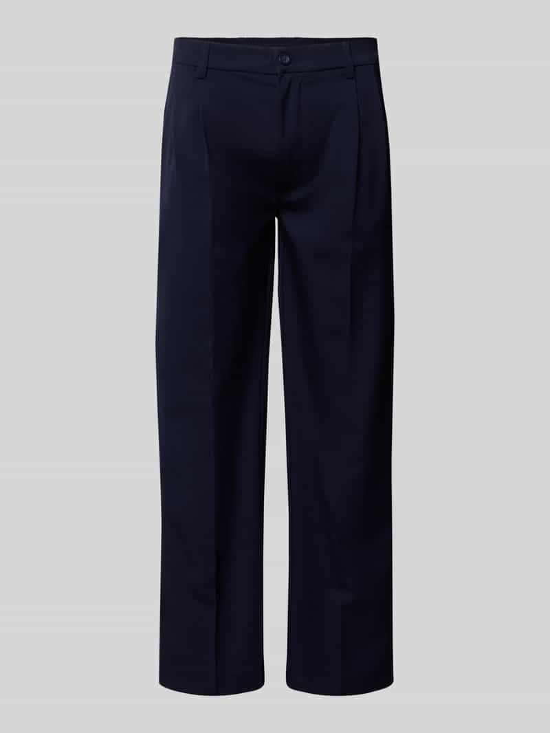 Spodnie do garnituru o kroju baggy fit z zakładkami w pasie model ‘Julian’