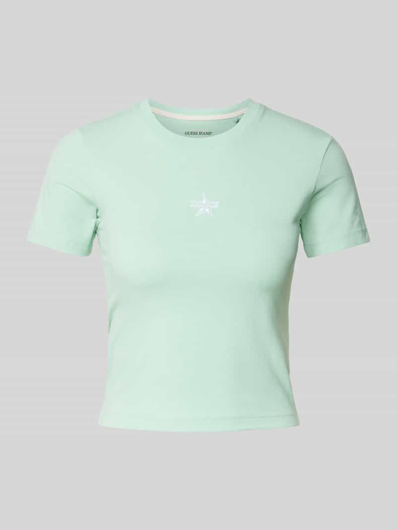 T-shirt z wyhaftowanym logo