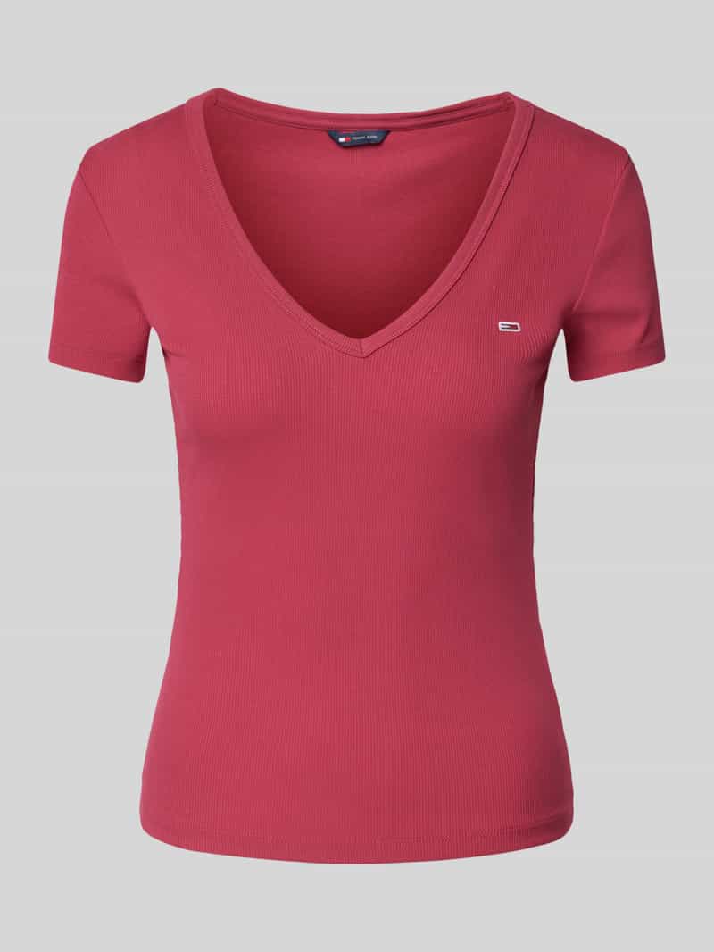 T-shirt z wyhaftowanym logo