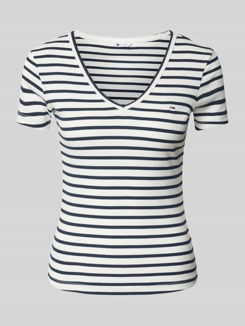 T-shirt z wyhaftowanym logo