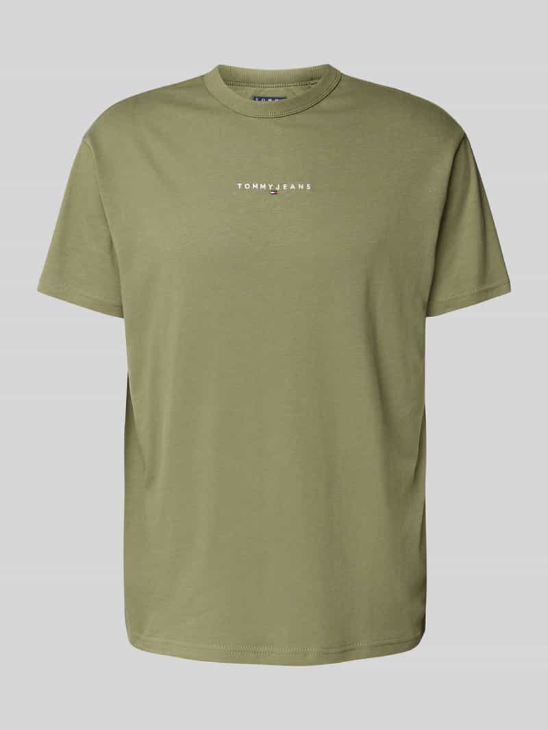 T-shirt z wyhaftowanym logo
