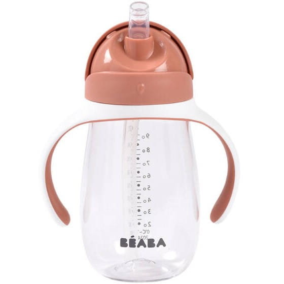 Beaba Bidon niekapek ze słomką tritanowy 300 ml Terracotta