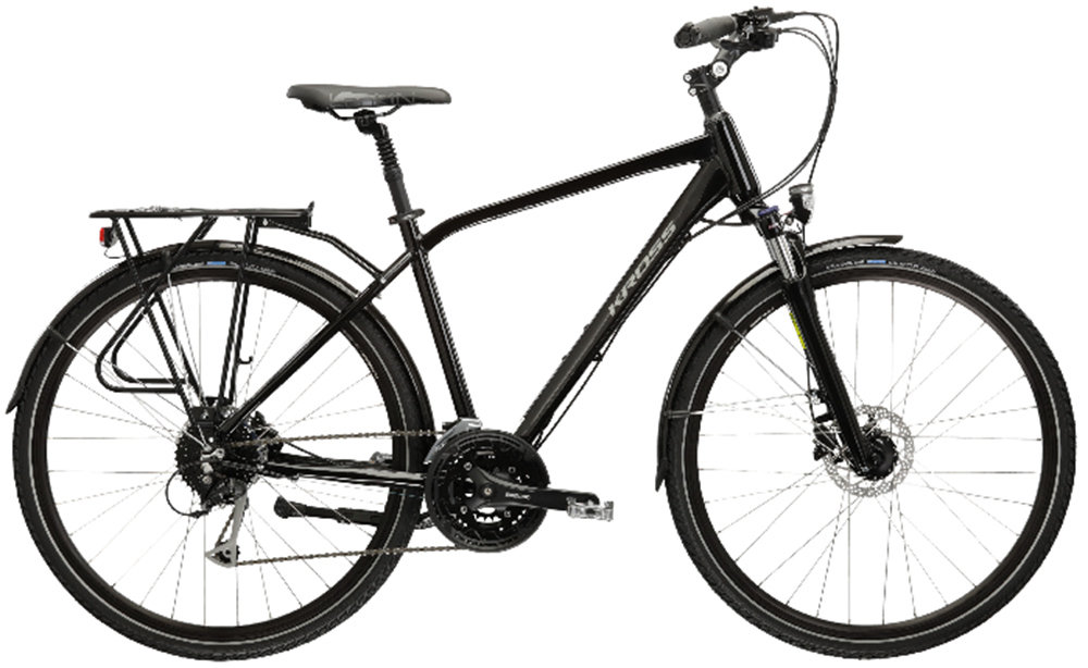 Rower 28 Kross Trans 8.0 Czarny-Srebrny Połysk Shimano Alivio Męski Hydr