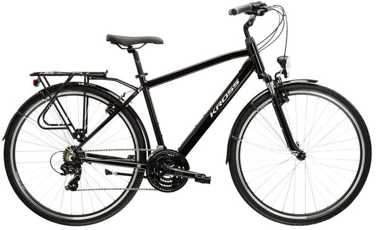 Rower 28 KROSS Trans 1.0 Czarny Shimano Trekking Męski