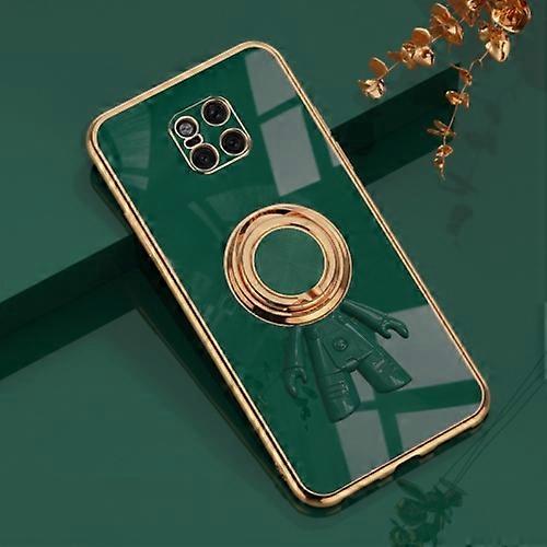 Goodcase Do etui na telefon z podpórką Huawei Mate 20 Pro 6D Plating Astronaut Ring Nocny zielony