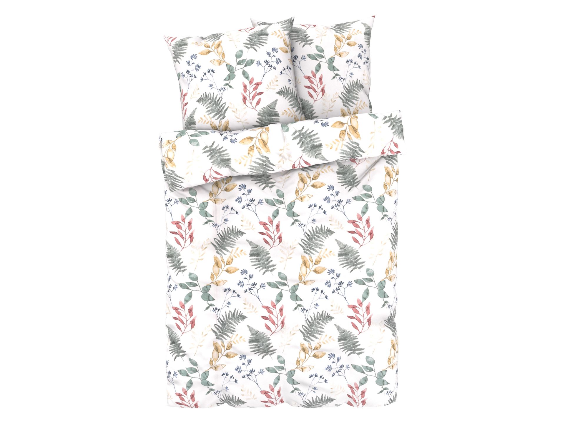 LIVARNO home Pościel z mikrowłókna satynowego, 220 x 200 cm (Rośliny)