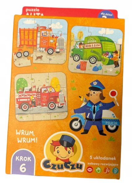 Puzzle Auta CzuCzu zestaw układanek CzuCzu Zabawa Dla Malucha 3+