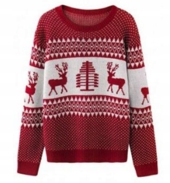 ŚWIĄTECZNY SWETER-EK DAMSKI Z RENIFEREM DLA NIEJ