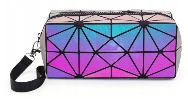 PIÓRNIK GEOMETRYCZNY HOLO-GRAM FLUO ŚWIECĄCY MODNY