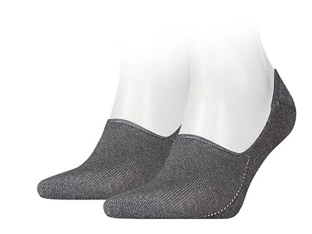 Tommy Hilfiger, Skarpety męskie stopki, 2-pack, szary, rozmiar 43/46