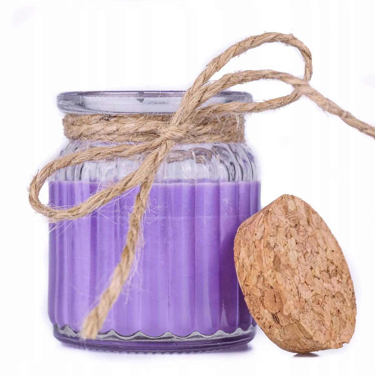 Lawendowa Świeca w Słoiczku - Naturalna Sojowa