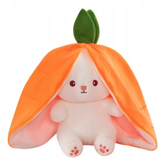 PLUSZAK UKRYTA MASKOTKA MARCHEWKA KRÓLIK 2W1 HIT