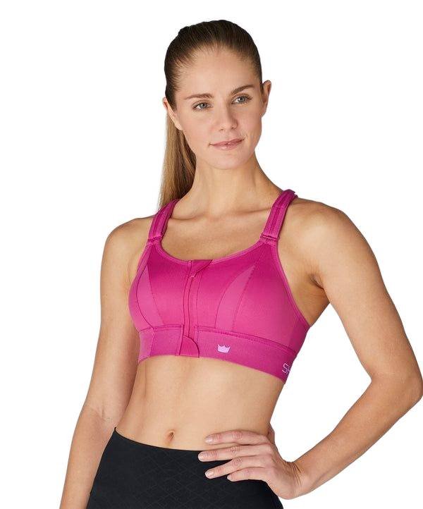 BIUSTONOSZ SPORTOWY SHEFIT INTENSYWNY RÓŻ MOCNE PODTRZYMANIE REGULOWANY 2XL