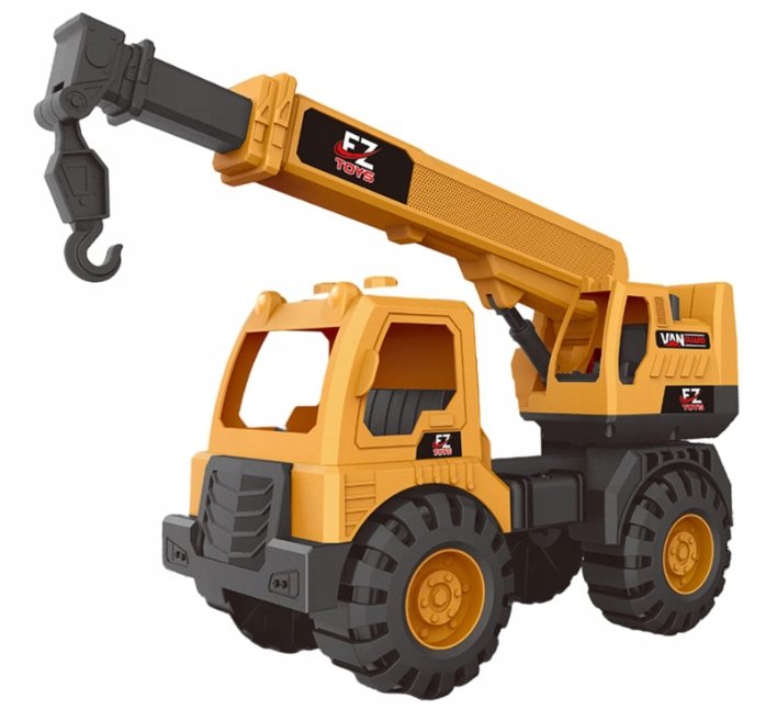 AUTO CIĘŻAROWE DŹWIG POJAZD BUDOWLANY RUCHOME ELEMENTY ZABAWKA