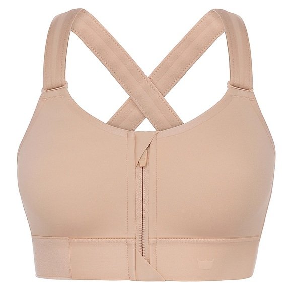 BIUSTONOSZ SPORTOWY SHEFIT BEŻOWY ŚREDNIE PODTRZYMANIE REGULOWANY 2XL SIŁOWNIA