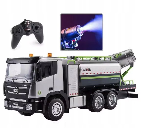 CIĘŻARÓWKA Z ARMATKĄ WODNĄ POLEWACZKA SAMOCHÓD HUINA 1316 ŚWIATŁO DŹWIĘK