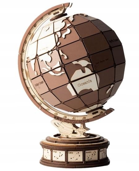 ROBOTIME Składany Model Drewniany Puzzle 3D - GLOBUS Układanka