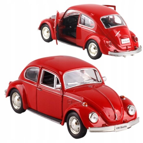 VOLKSWAGEN BEETLE 1976 METALOWY MODEL SAMOCHODU 1:36 OTWIERANE DRZWI RED