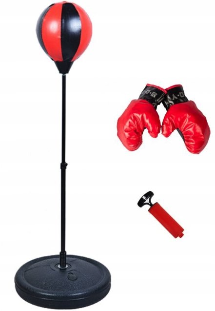 ZESTAW BOKSERSKI DLA DZIECI RĘKAWICE GRUSZKA DMUCHANA POMPKA ZESTAW