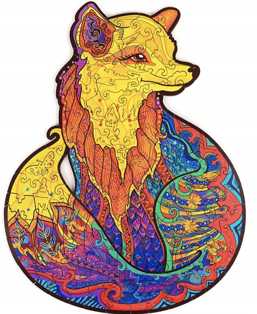 PUZZLE DREWNIANE DLA DOROSŁYCH KOLORY LIS L